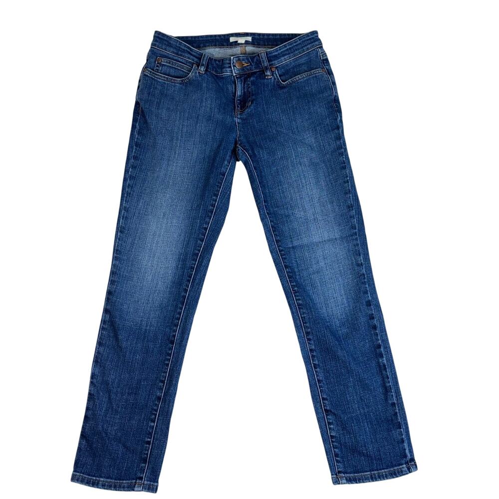 EILEEN FISHER WOMEN'S PETITE ORGANIC COTTON BOOTCUT JEANS SIZE 4P